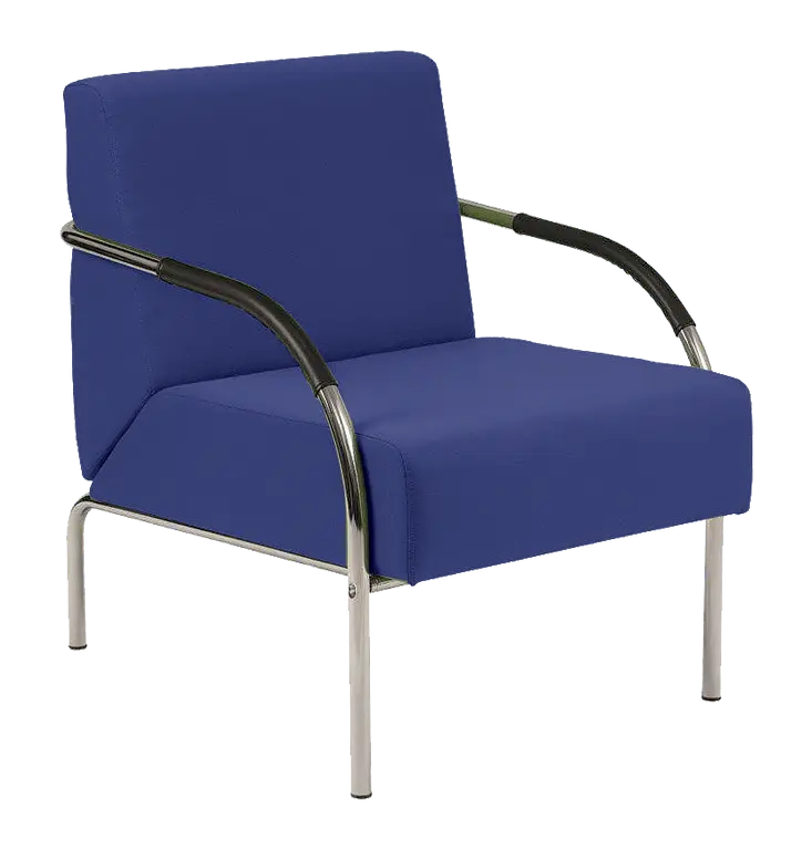 SPA 1 chrom, látka SUE S 9 - látka tmavě modrá